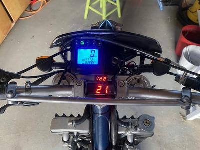 Koso Thermometer holder + voltage display motorcycle handlebar