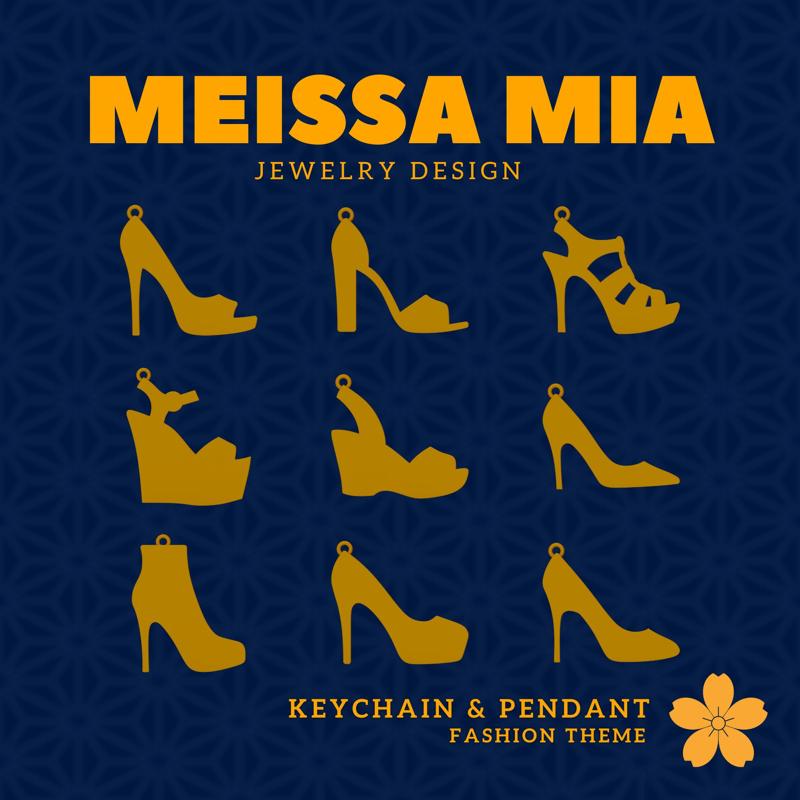 Mini Glam – 3D Print File for High Heels Keychain or Pendant - High Heels Keychain - High Heels Pendant - Girl's Fashion - Princess Fashion Accessories