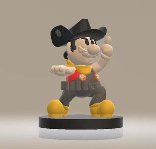 Cowboy Mario 3d printable model