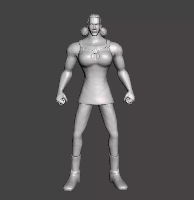 Miss Monday Baroque Works 3D Model