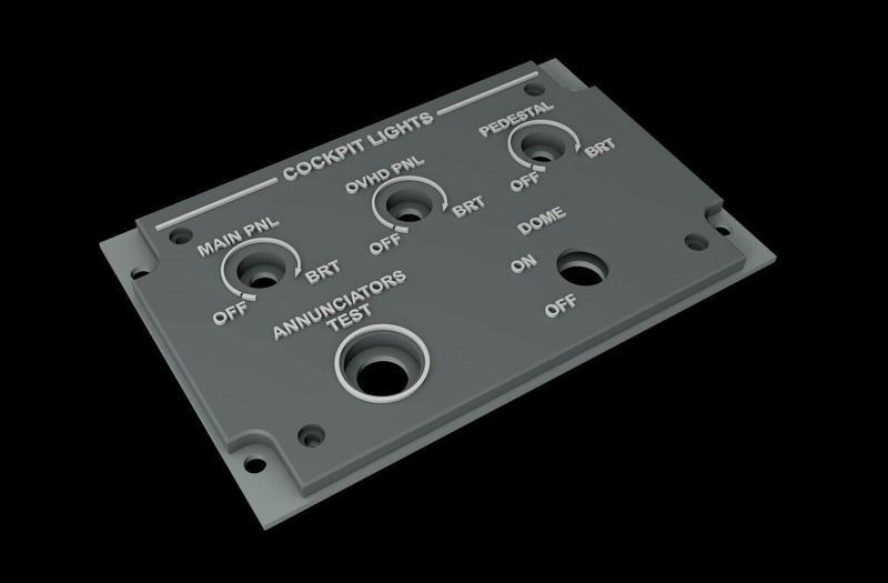 EMBRAER E1 OVERHEAD - COCKPIT LIGHTS PANEL