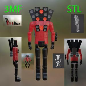 Speakerman Articulated  Skibidi Toilet STL Figure