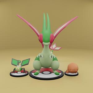 Pokemon No. 328-330 Trapinch, Vibrava, Flygon