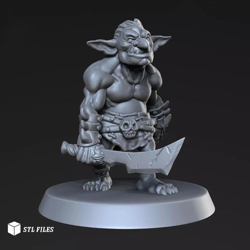 Goblin Miniature tabletop game printable model