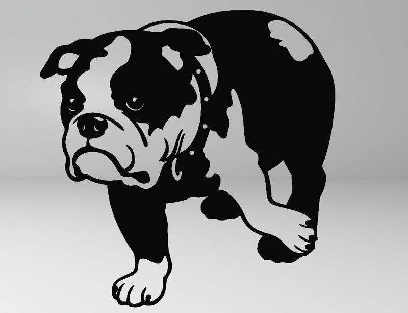 Bulldog Line Art - 2D Wall Art