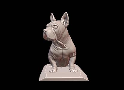Alert Bulldog Watching with Loyalty – I450 Gift Bust Figure Unique & Detailed 3D Print Model