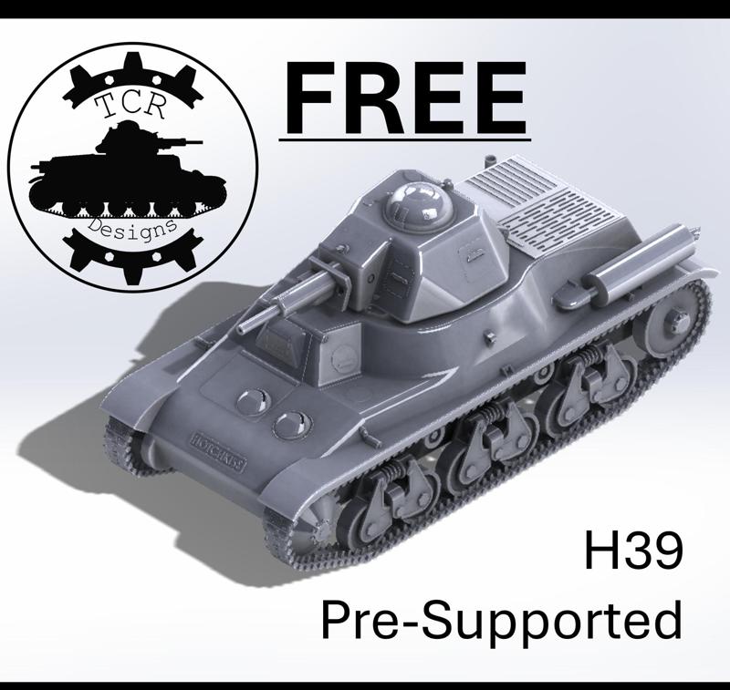 Hotchkiss H39 - 1/72 Light Tank - presupported