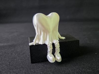 Articulated Ghost Heart for Halloween