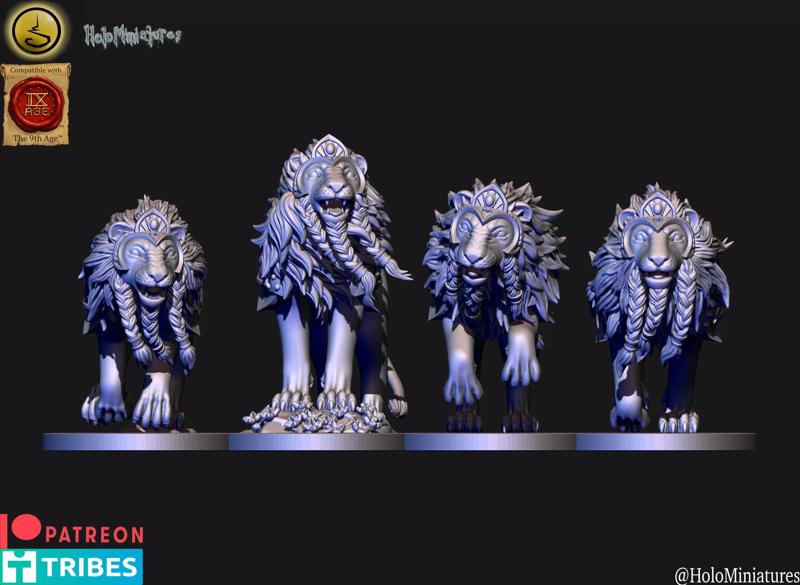 High elves War lion Unit