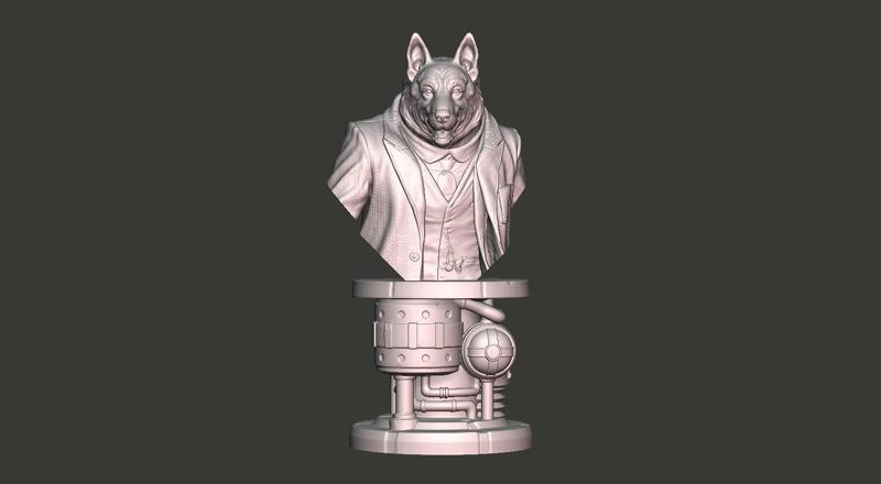 German Shepherd Bust