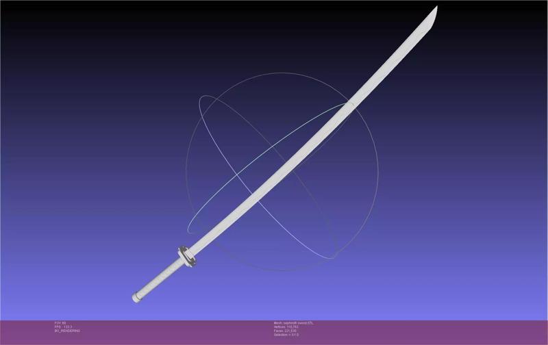 Final Fantasy VII Sephiroth Masamune Sword Printable Assembly