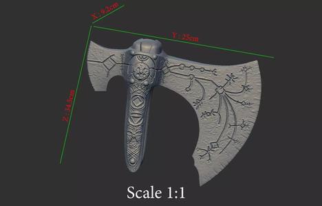 Leviathan AXE Head - Weapon Kratos - God Of War