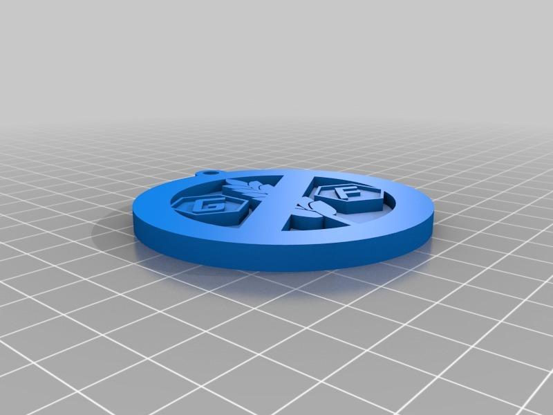 "Gluten Free Zone" keychain