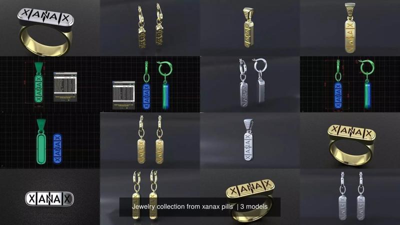 Jewelry collection from xanax pills