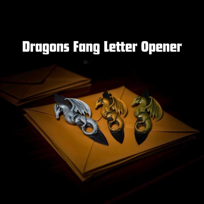 Dragon Letter Opener STL – 3D Printed Keychain & Book Lover Gift – Halloween Desk Decor