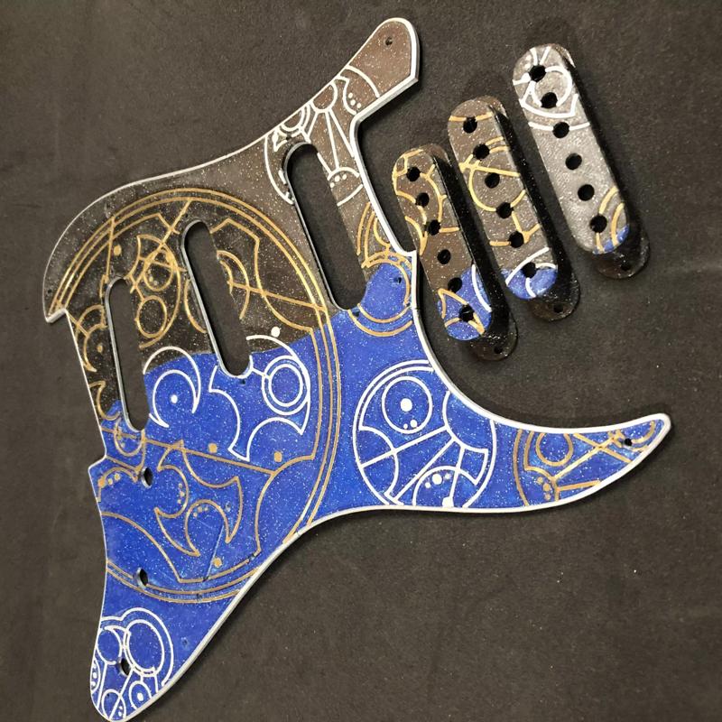 Gallifreyan Glyph Scratchplate for Fender Stratocaster