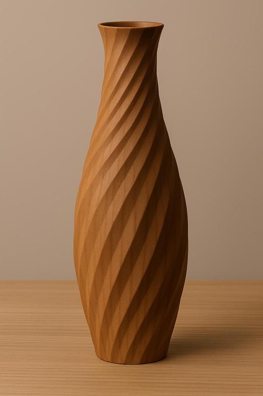 Slender twisted vase - 3D printable model (180 mm)