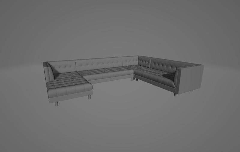 Bernhardt Dunhill Sectional Sofa – 3D Printable Luxury Modular Sofa Model