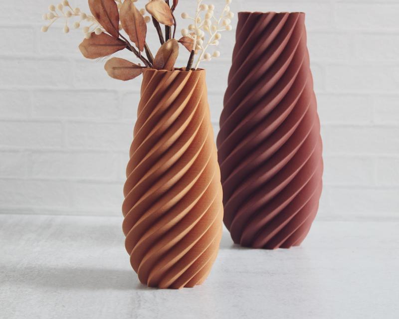 Terra Twist Vase – 3D-Printable Organic Modern Vase STL