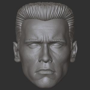 Arnold Schwarzenegger head for action figures