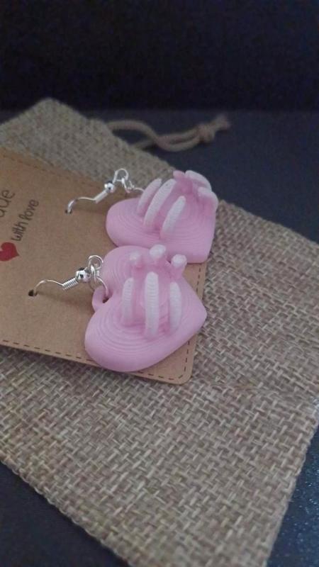 Heart earrings with Skeleton Ribs Halloween Jewelry