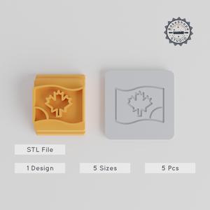 5-Piece Flag Stamp Tile Set, 20-40mm, for Clay & Cookies, Ideal Country Emblem, National Design PRODUCT_5513