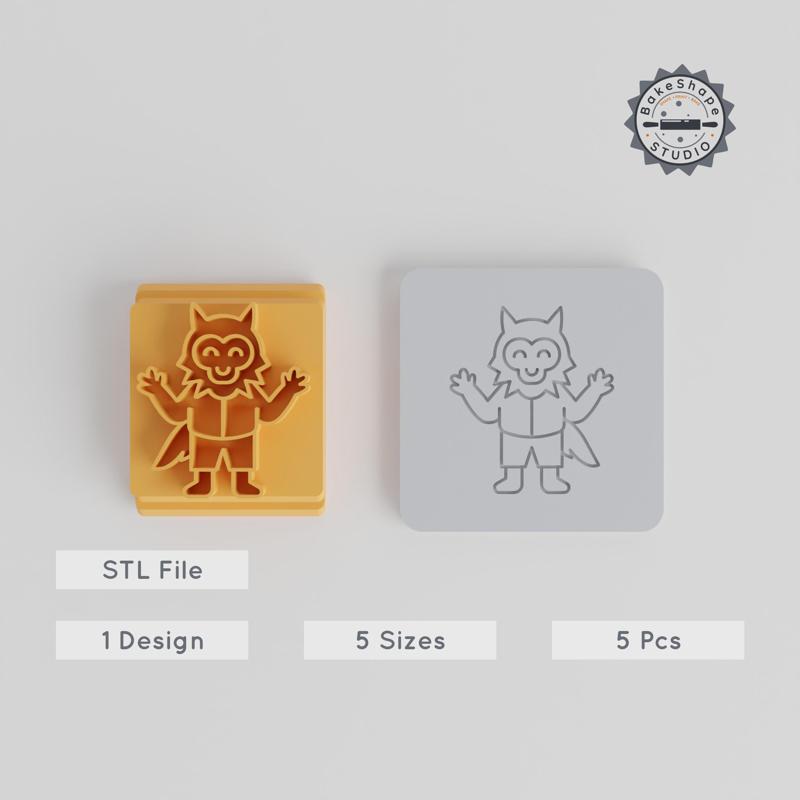 Werewolf Stamp Tile Set, 5 Sizes, Halloween Theme, Perfect for Clay, Cookies & Fondant PRODUCT_5675