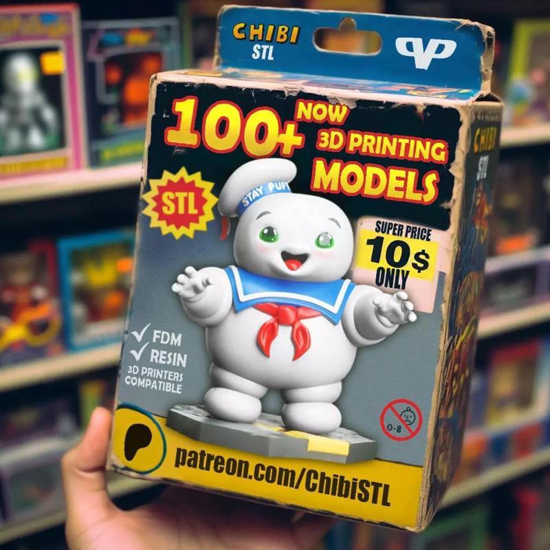 Stay Puft Chibi STL for 3D Printing ChibiSTL 3DXM