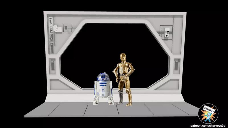 Star Wars Medical Frigate Window Diorama for action figures