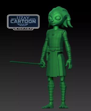 Star wars clone wars articulated  Jedi Padawan ZATT
