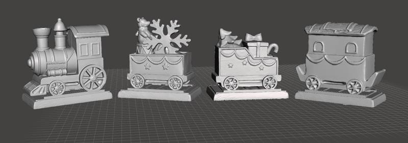 christmas stocking train decoration