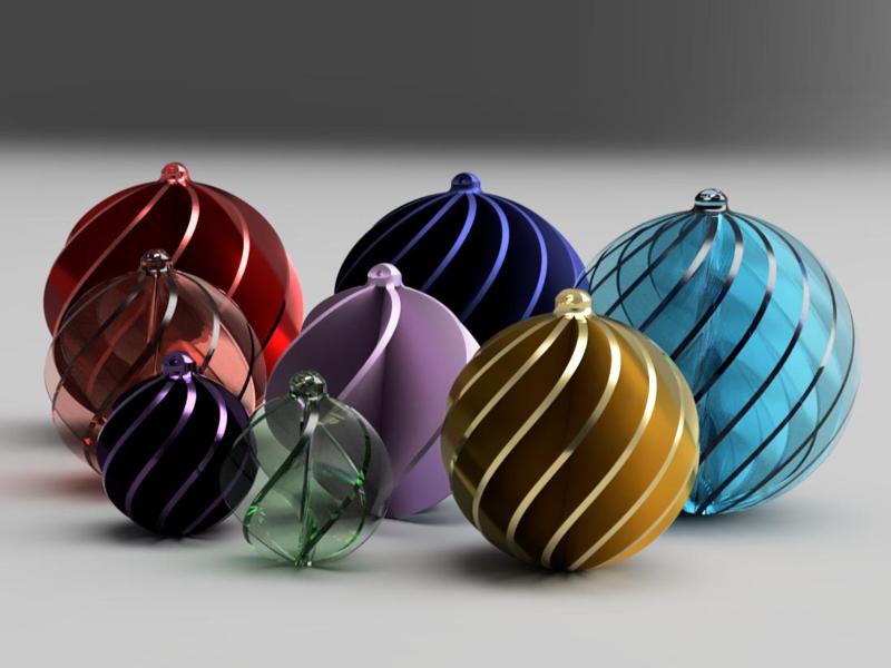 Christmas Ball, full single ribs