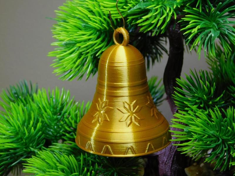 Christmas bell with heart