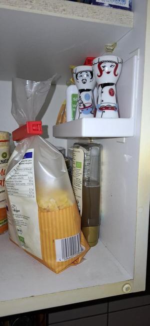 Shelf in wall cabinet