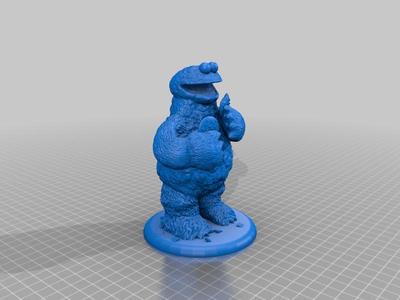 Cookie monster with cookie base