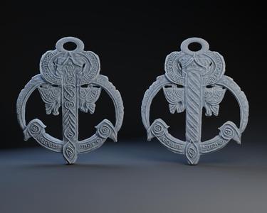 Scandinavian Anchor Pendant