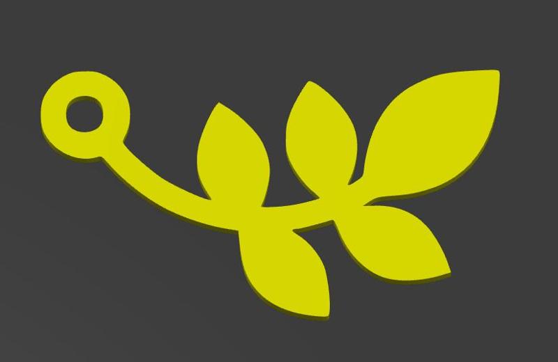 Earrings - branch/flower.