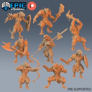 Dragonborn Team Set / Half Dragon Warrior / Draconic War Lizard / Reptile Servant / Evil Lizardfolk / Dragonkin / Drake Army