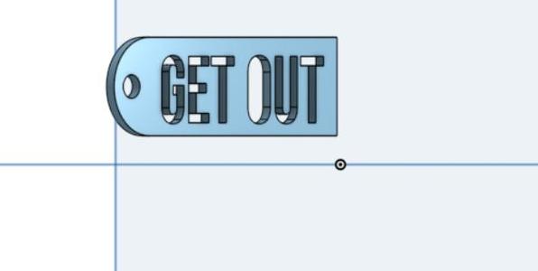 GET OUT keychain