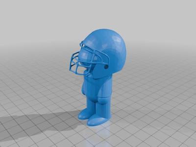 blue foot ball player