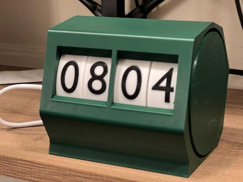 Rotary Digital Clock by shiura - Stepper Connection Remix