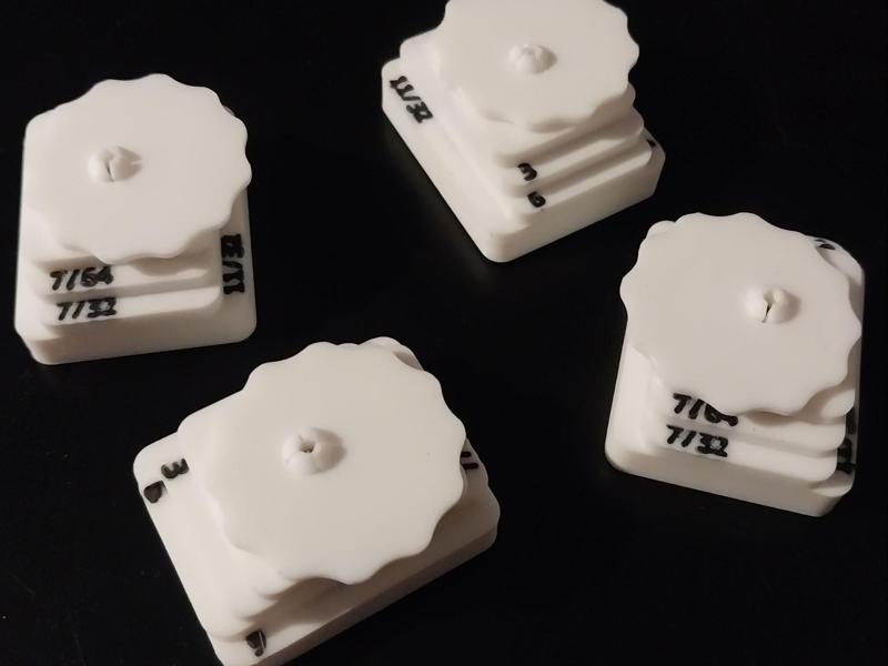 Magnetic hold down for laser cutter.