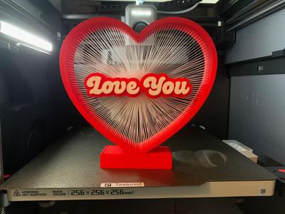 Love You Heart String Art