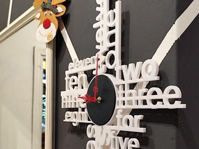 Clock with letters