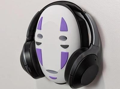 No Face Headphone Hanger wall art