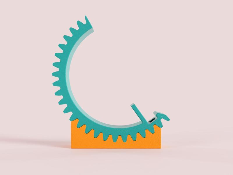 Phone Stand - Gear Style Adjustment