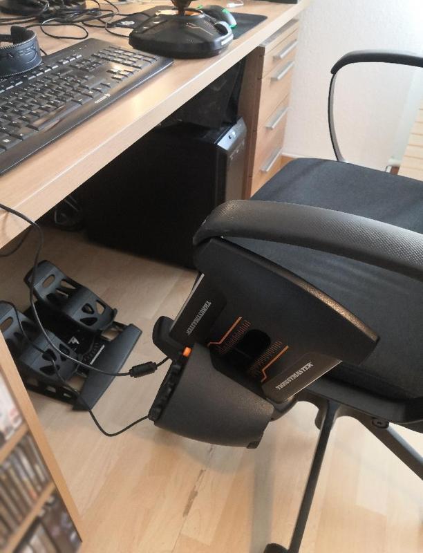 Chair Mounting Kit for Thrustmaster TWCS Throttle as Heli Pitch Lever