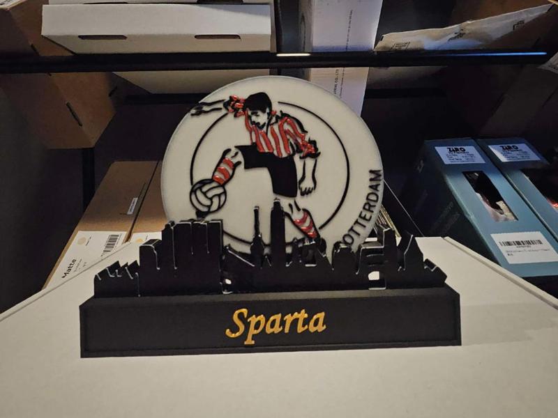 Sparta Rotterdam with skyline of Rotterdam 