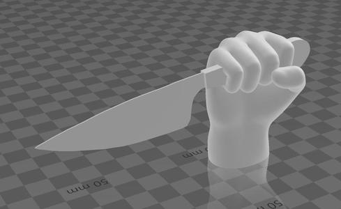 Hand stab bobblehead