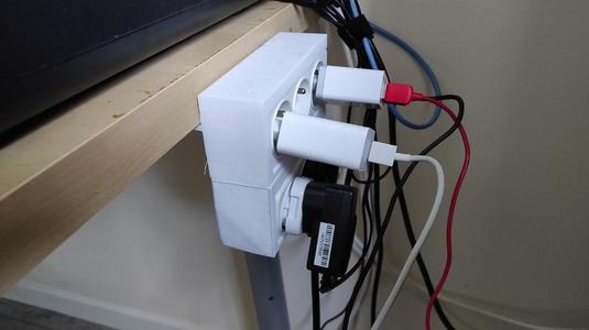 Cable block desk mount